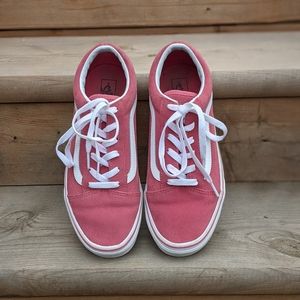 Vans Pink and White Women's Sneakers